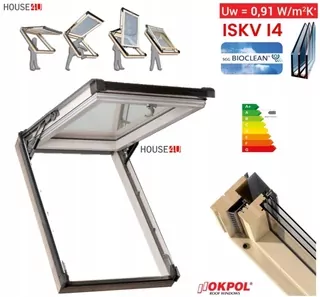 Strešné okno - Strešné okno OKPOL ISKV I4 78x140 + H9