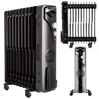 MPM 2500 W olejový radiátor, čierny