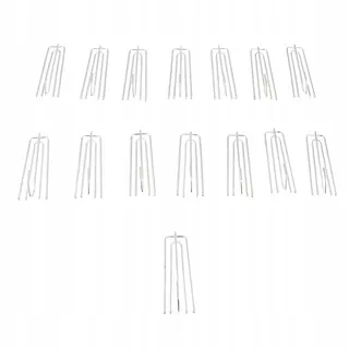 Pack 150 Silver kovové háčiky na záclony