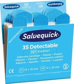 Salvequick náhradné balenie obväzov na prsty 6 × 35 detekovateľné