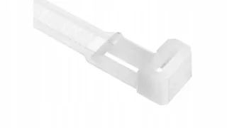 Viazač káblov, viacnásobne otvárateľný 200 × 7,5mm biely BMWB5250E /100ks/
