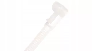 Viazač káblov, viacnásobne otvárateľný 350 × 7,5mm biely BMWB5254E /100ks/