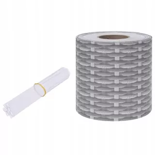 Ochranný kryt na záhradné oplotenie, PVC, 35 × 0,19m, ratan šedý