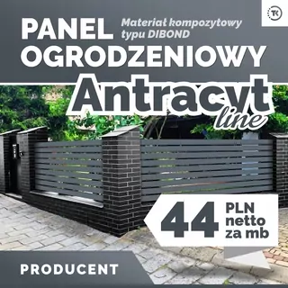 "Antracit Line" DIBOND GARDENING PANEL 150, 200, 300, 400 cm