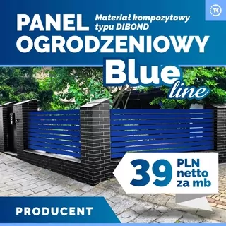"Modrá čiara" DIBOND GARDENING PANEL 150, 200, 300, 400 cm