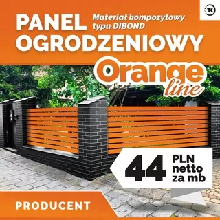 "Orange Line" DIBOND GARDENING PANEL 150, 200, 300, 400 cm