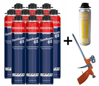 Montážna pena PUR - Penosil 10x Premium 65 + GOLE STAL + CEST