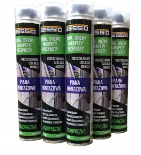 Montážna pena PUR - Montážna pena pištoľová pena 12x750ml Besso