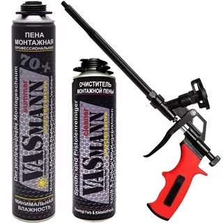 Montážna pena PUR - Montážnou penou Vasmann Premium 890ml Set 3EL