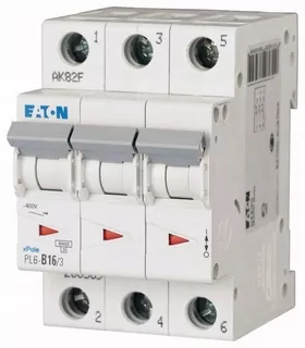 PL6-B16/3 Nadprúdový chránič B 16 A 3P 6kA EATON