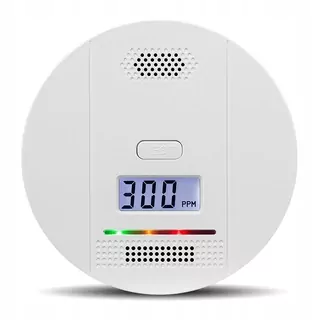 DETEKTOR ALARM SENZOR DYMU A OXIDU UHOĽNATÉHO CO2 PLYNU LCD HD