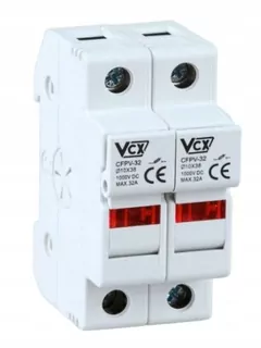 Poistková základňa s kontrolkou 2P 10 × 38mm 1-32 A 1000 V
