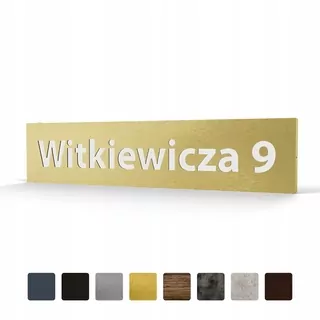 Podsvietené číslo domu 1R LED 66 × 15 ZLATÉ