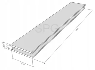 Profil "U" SPG 120cm x 20 cm x 5,5 cm