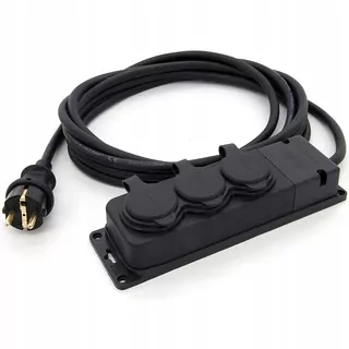 Predlžovací kábel - Poľský predlžovací kábel 10m 3x2.5 OW Rubber splitter