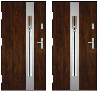 POĽSKÉ VONKAJŠIE DVERE INOX 55MM INOX-2 80CM 80