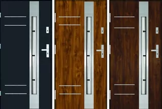 POĽSKÉ MODERNÉ VONKAJŠIE DVERE 72 mm INOX