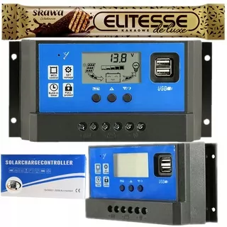 OVLÁDAČ SOLARNÉHO NABÍJANIA 12V 24V LCD PANEL 30A + SKAWA WAFLE ELITESSE DE LUX 20G
