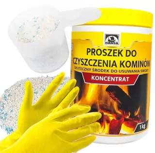 Čistič pece komín odstránenie dechtu 1 kg hansa + ⚠️ rukavice