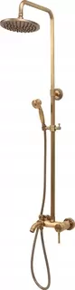 Sprchová batéria - Sprchový stĺpec a retro bronzový bronz 2