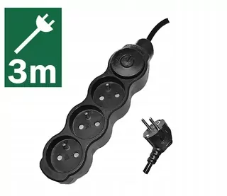 Predlžovací kábel - ROZŠÍRENIE 3 sloty s "0" OFF. 3 m