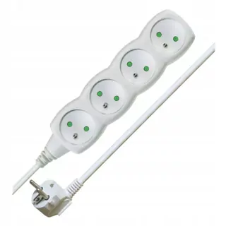 Loans 4-GNIAZDOWY vojenské s vykládkou 10 a 230 V~ white 5m