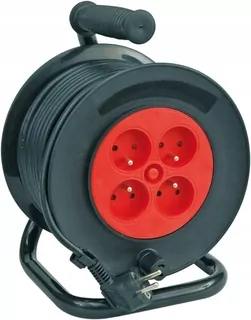 Predlžovací kábel bubnový 4 zásuvky s uzemnením, 3 × 1mm2, 25m