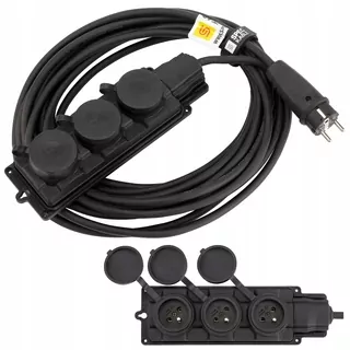 Predlžovací kábel gumový stavebný 3xGN OW 3 × 2,5 mm² 16 A IP44 10m