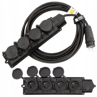 Predlžovací kábel gumový 4xGN OW 3 × 2,5mm² 16 A IP44 5m