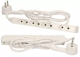 Rozšírenie 4 zásuvky 2P/II plochý kábel zástrčka 2 × 0,75mm2 1,4m ES-2/W/1,4 m Orno