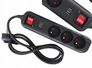 Predlžovací kábel - Elektrické predlžovací 3m 3gnies + 2xUSB
