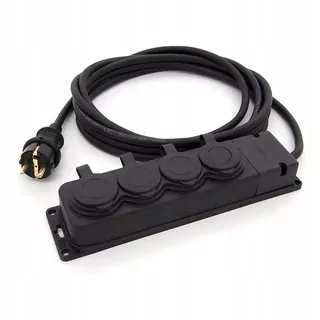 Predlžovací kábel - Predĺženie RUBBER 3m OW 3x1.5 rozdeľovač 4 * 230
