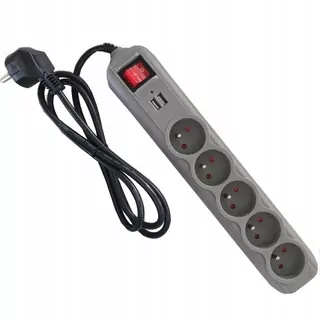 Predlžovací kábel - Predlžovací kábel Power Strip 3 Sockets + 2 USB 1.5 m