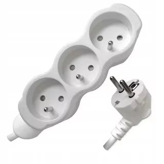 Loans 3-GNIAZDOWY vojenské s vykládkou 10 a 230 V~ white 5m