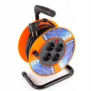 Predlžovací bubon s uzemnením čierny 15 m 4 zásuvky 1mm2 2300 W EMOS P194151