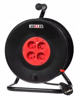 Originálny predlžovací kábel na bubne, so 4 zásuvkami 16 A 2P+Z 230 V, IP20, polovinutý kábel