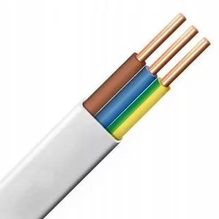 Plochý kábel 3 × 2,5 podlahový 450/750 V Biela 50m G-006470