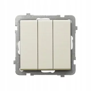 Trojité tlačidlo Ospel Sonata LP-24R/m/27 Odrazová monostabilná podložka 10AX 250 V IP20 ekruCity