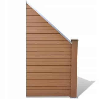 VidaXL Plotový panel WPC 105 × 105-185 cm hnedá
