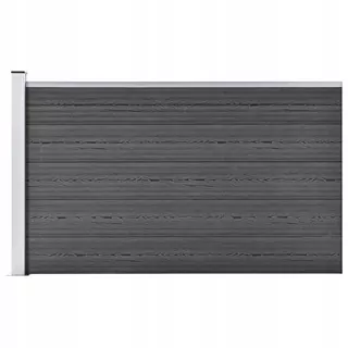 Plotový panel, WPC, 175 × 105 cm, čierny