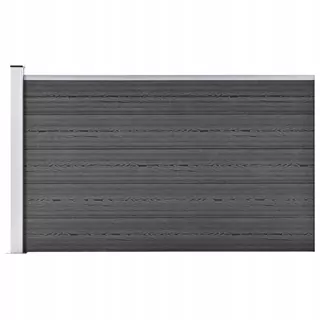 Plotový panel, WPC, 175 × 105cm, čierny
