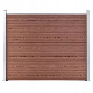Plotový panel z WPC, 180 × 146 cm, hnedá