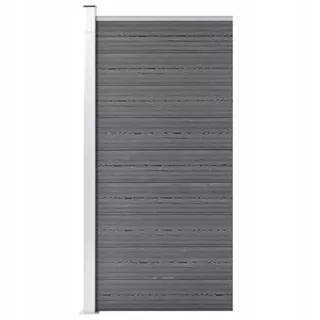 Plotový panel z WPC, 95 × 186 cm, šedá
