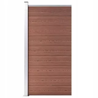 VidaXL Plotový panel z WPC 95 × 186cm hnedá