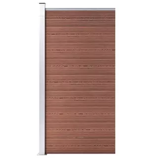 Plotový panel z WPC, 95 × 186cm, hnedá