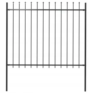 VidaXL Plotový panel s hrotmi, oceľ, 1,7 × 1