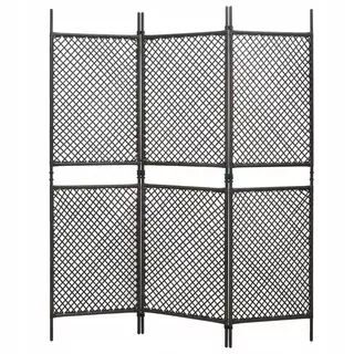 Plotový panel z polyratanu, 1,8 × 2m, hnedá