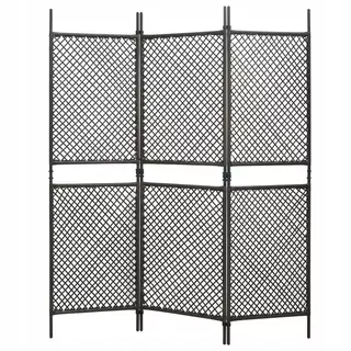 Plotový panel z polyratanu, 1,8 × 2m, Hnedá