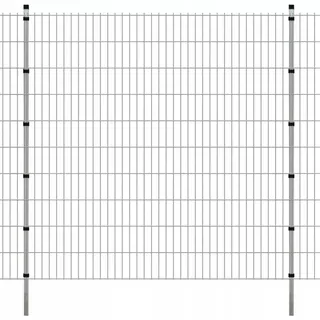 VidaXL Plotové panely 200 × 203cm 6m strieborné