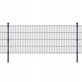 VidaXL Plotové panely 200 × 83cm 2m sivé